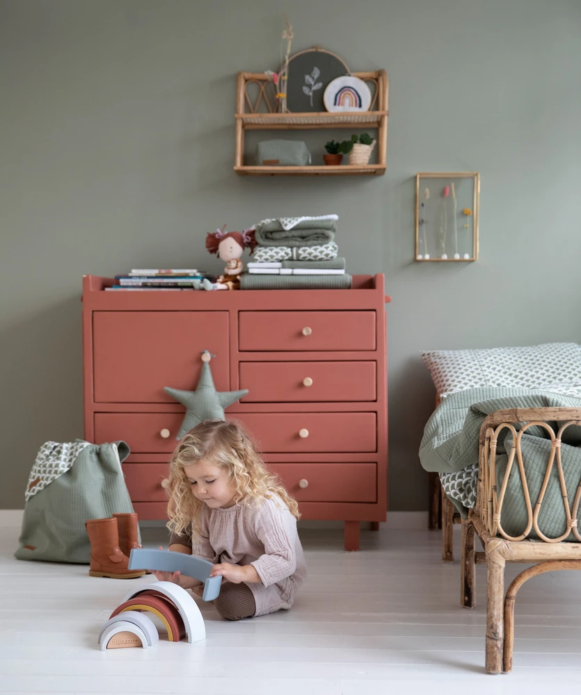 Little Dutch bassinet blanket ´Pure Olive´ 70 x 100 cm