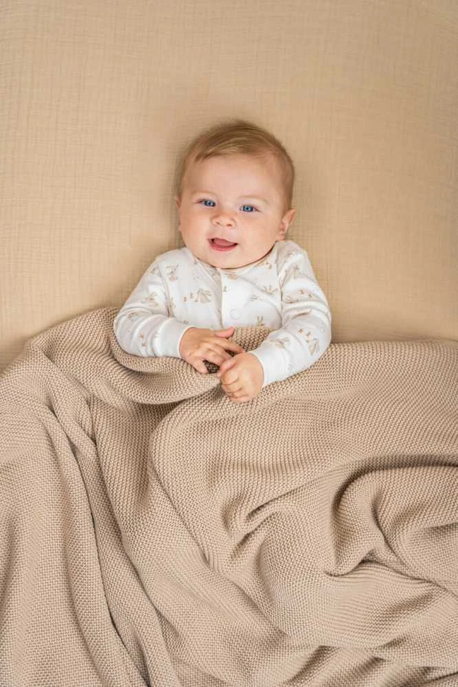 Little Dutch Bassinet summer blanket ´Pure rusvai gelsvas´ 70×100 cm