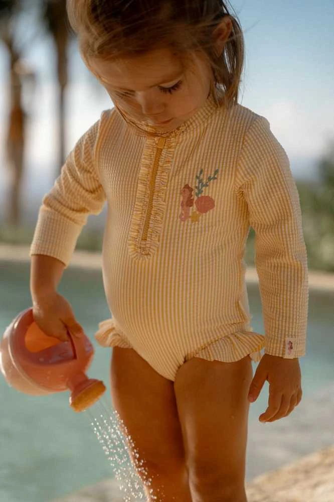 Little Dutch Maudymosi kostiumėlis ilgomis rankovėmis ´Ocean Treasures Geltona´ - 62/68