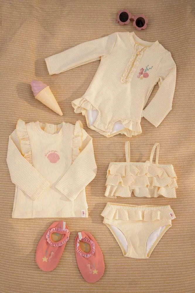 Little Dutch Maudymosi kostiumėlis ilgomis rankovėmis ´Ocean Treasures Geltona´ - 62/68