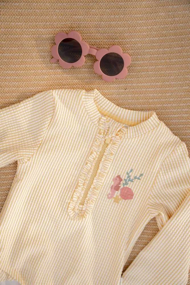 Little Dutch Maudymosi kostiumėlis ilgomis rankovėmis ´Ocean Treasures Geltona´ - 62/68