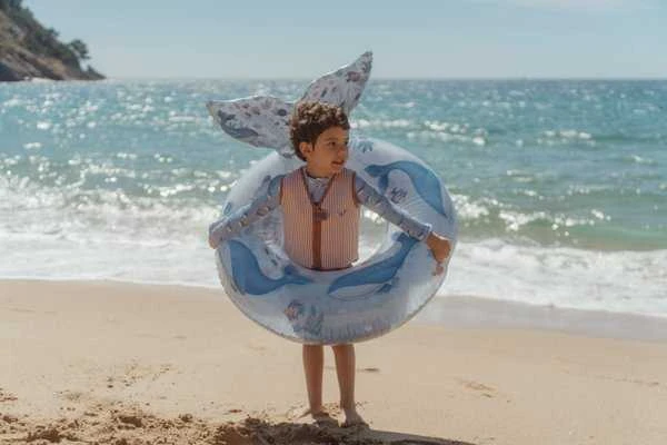 Little Dutch didelis plaukimo žiedas su banginio uodega „Ocean World“ 90 cm