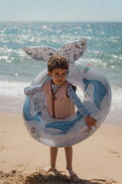 Little Dutch didelis plaukimo žiedas su banginio uodega „Ocean World“ 90 cm