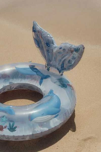 Little Dutch didelis plaukimo žiedas su banginio uodega „Ocean World“ 90 cm
