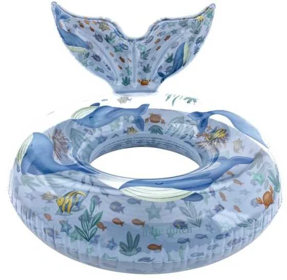 Little Dutch didelis plaukimo žiedas su banginio uodega „Ocean World“ 90 cm