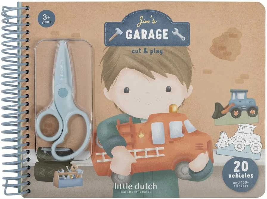 Little Dutch Knyga su žirklėmis 'Jim & Friends cars'
