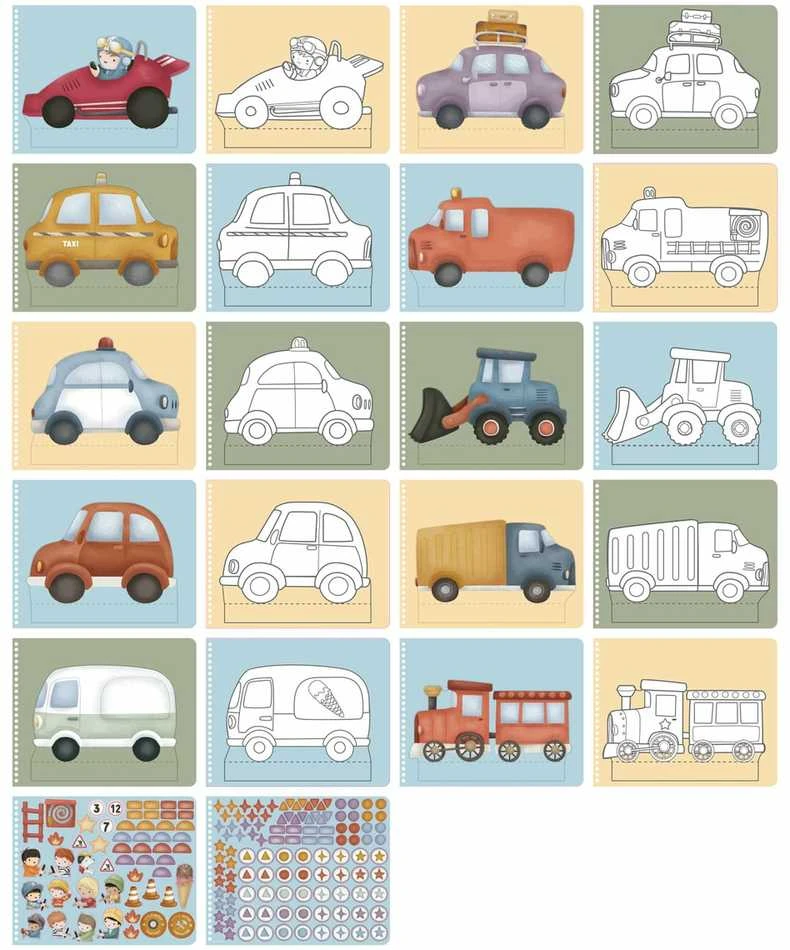 Little Dutch Knyga su žirklėmis 'Jim & Friends cars'