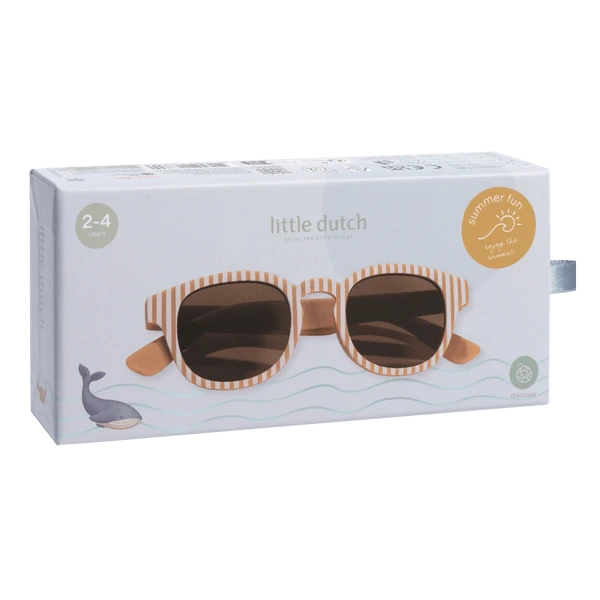 „Little Dutch“ vaikiški akiniai nuo saulės „Ocean Brown Stripes“