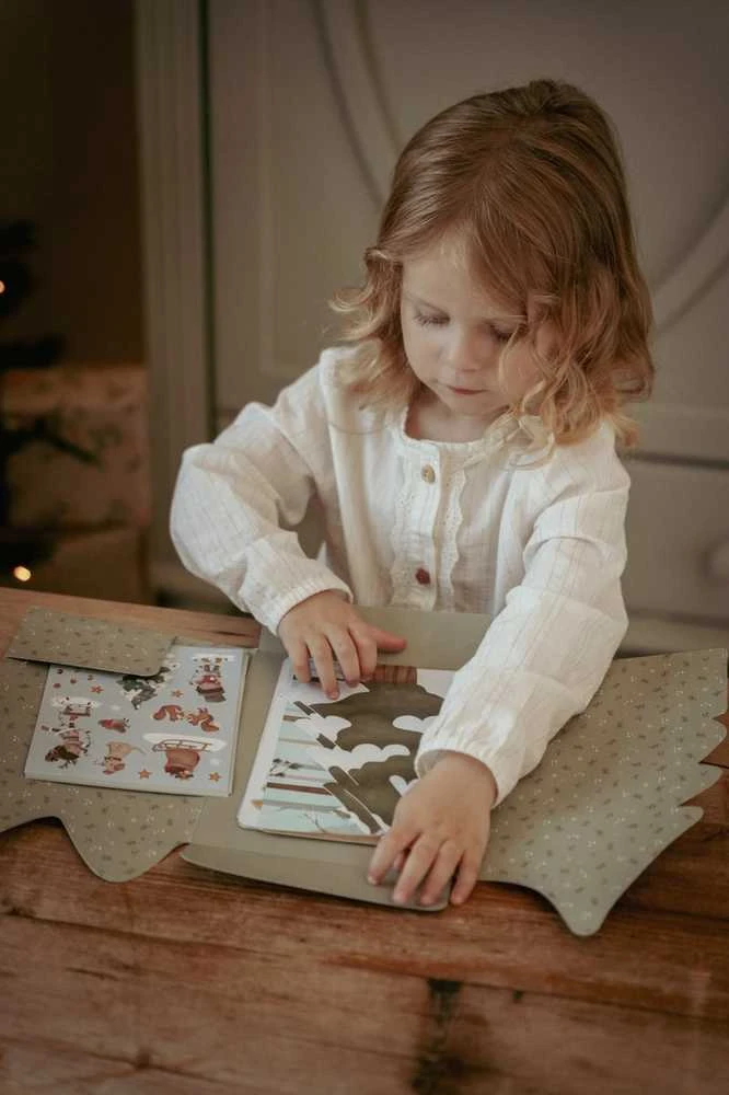 Little Dutch Mažojo olando kalėdinių atvirukų lipdukų rinkinys