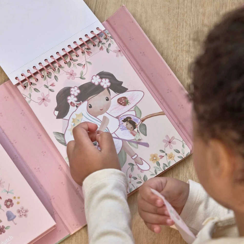 ROSA Little Dutch spalvinimo knygelių rinkinys „Rožių ir fėjų sodas“