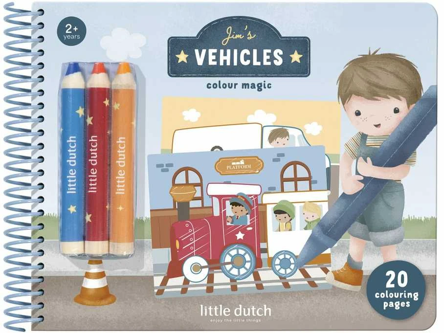 Little Dutch Spalvinimo knygelė 'Jim & Friends'
