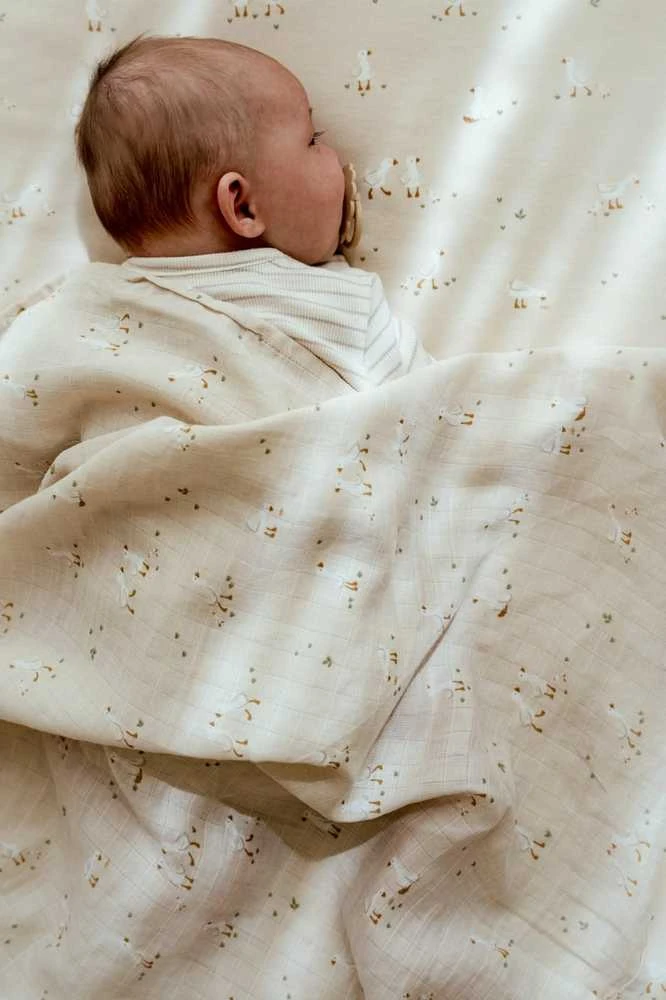 Little Dutch Cot blanket fleece `Little Goose´ 110×140 cm