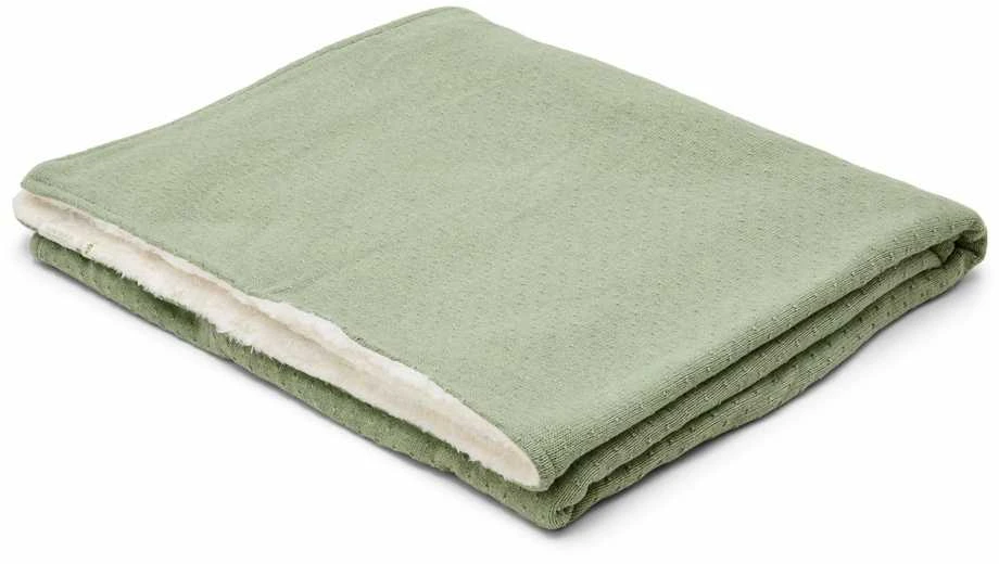 Little Dutch Cot blanket knitted `Pure Sage´ 110×140 cm