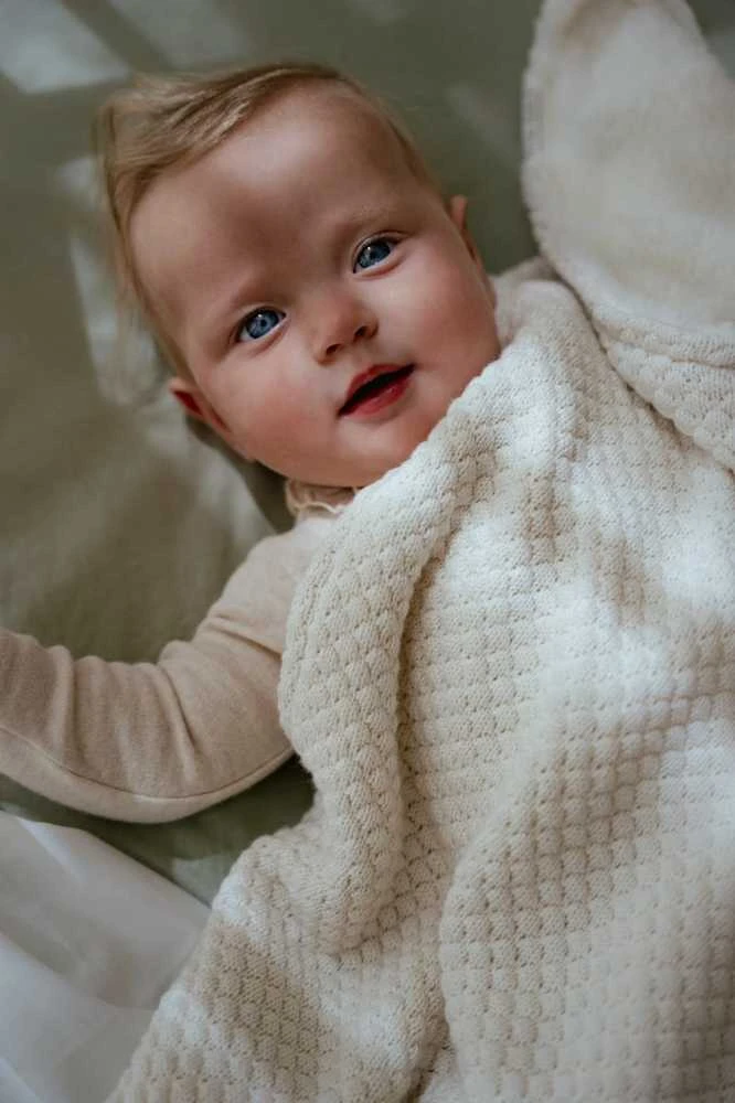 Little Dutch Cot blanket knitted `Pure Soft Baltas´ 110×140 cm
