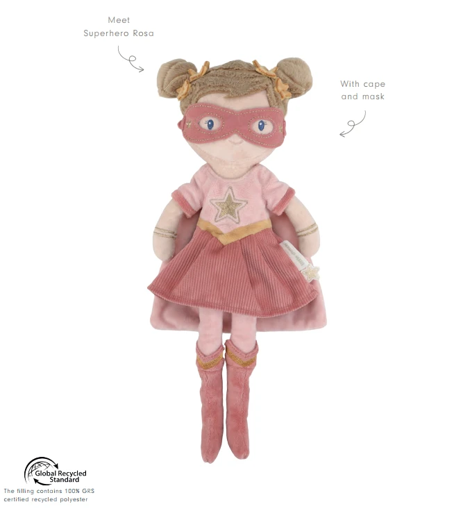 Little Dutch Pliušinė lėlė superherojė Rosa 35cm