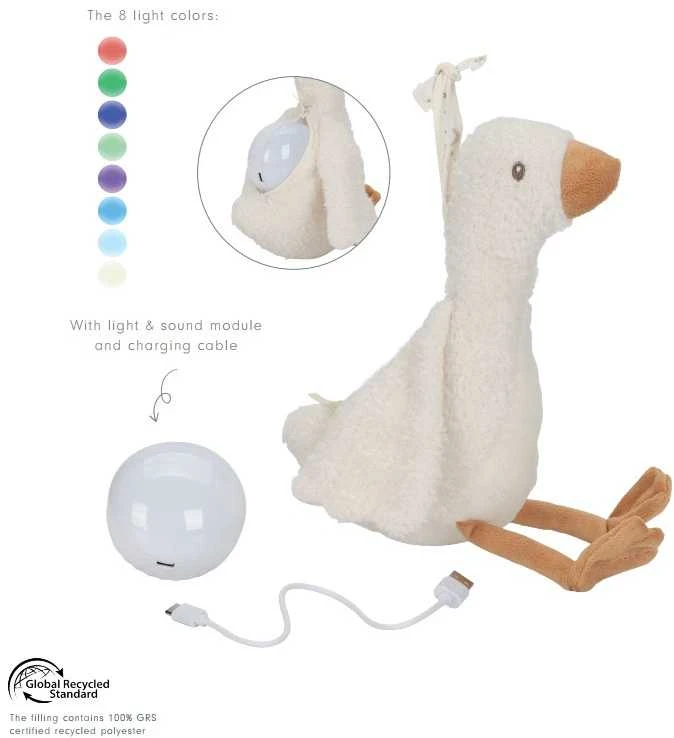 Little Dutch Pliušinė žąsis su šviesa ir garsu ´Newborn Naturals´