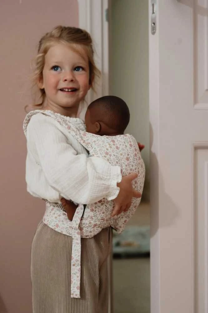 „Little Dutch“ lėlių nešioklė su minkštomis gėlėmis