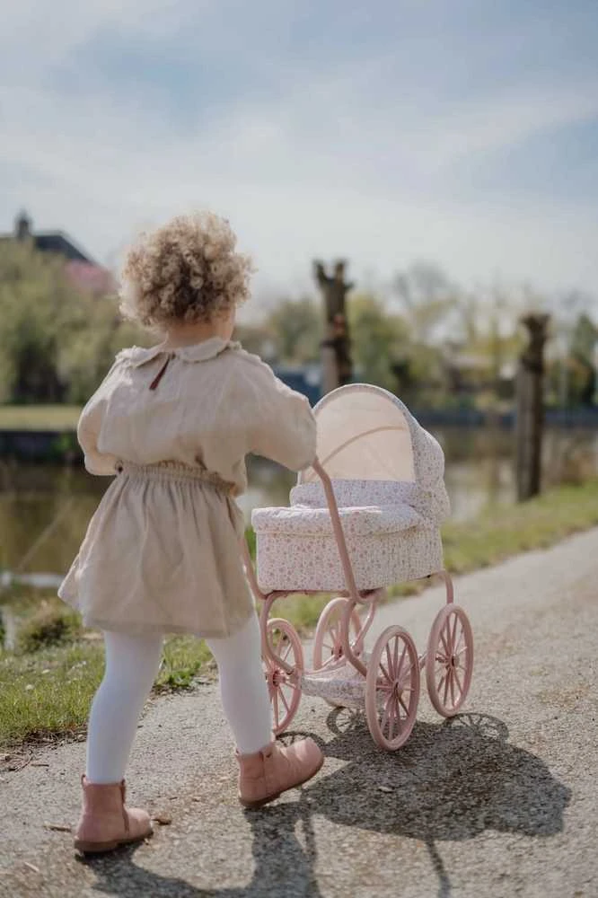 Lėlių vežimėlis Little Dutch Gėlės