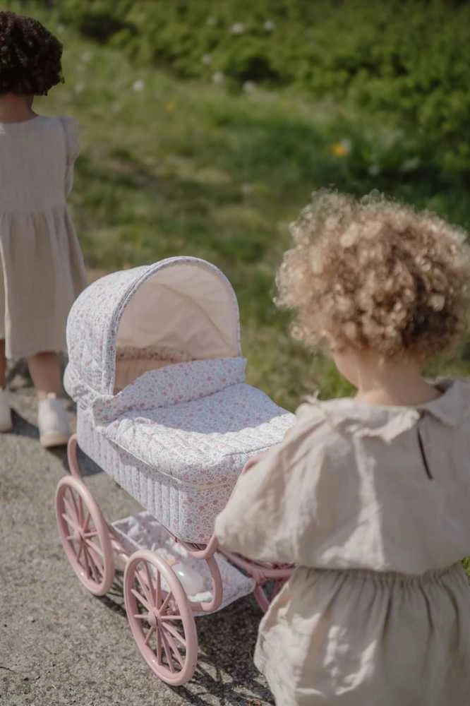 Lėlių vežimėlis Little Dutch Gėlės