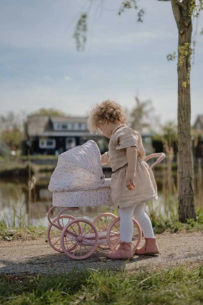 Lėlių vežimėlis Little Dutch Gėlės