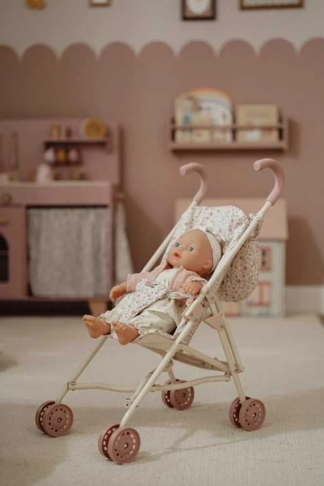 Metalinis lėlių vežimėlis vaikams Little Dutch