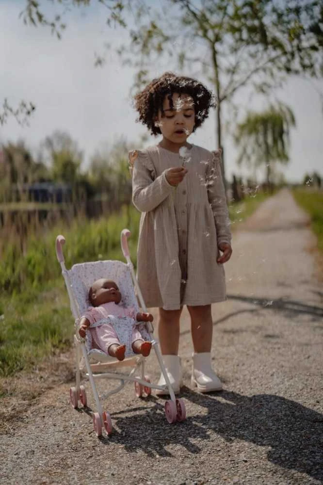 Metalinis lėlių vežimėlis vaikams Little Dutch