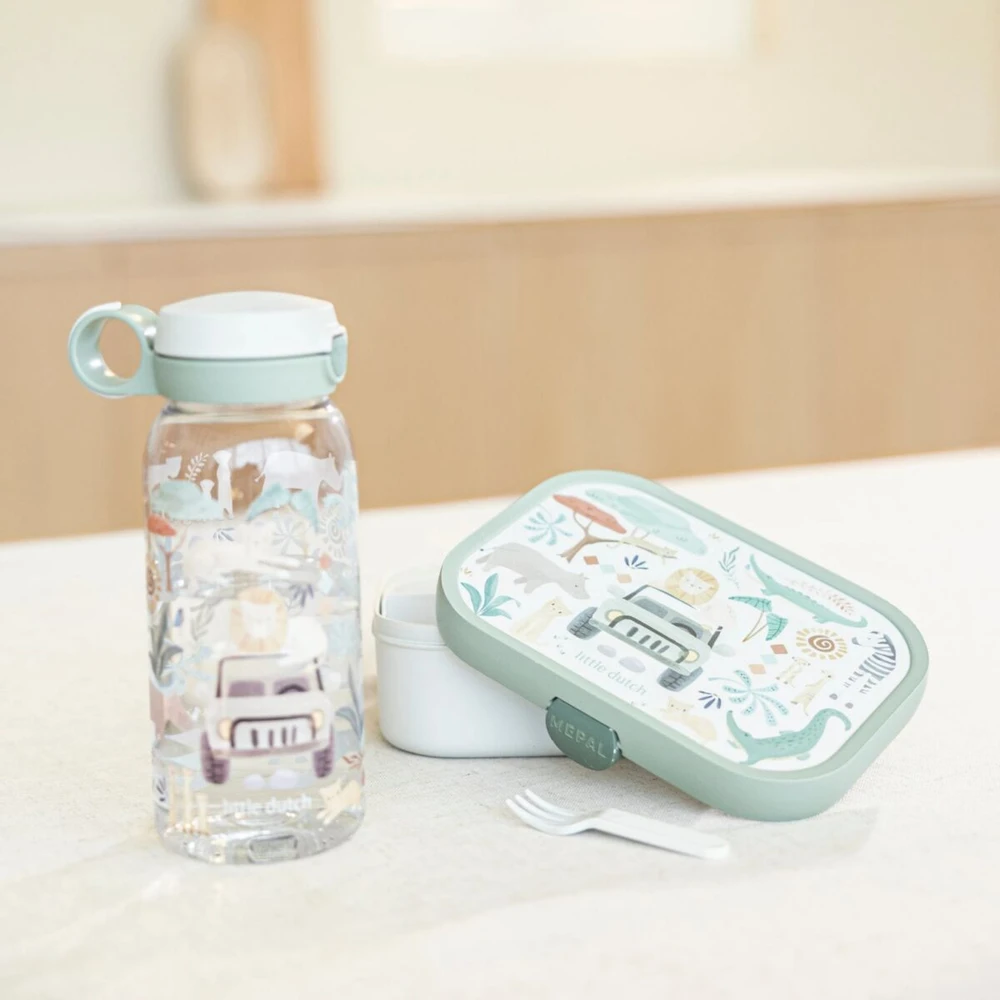 Little Dutch Drinking Bottle with Flip Cap ´Safari Friends´ 600 ml