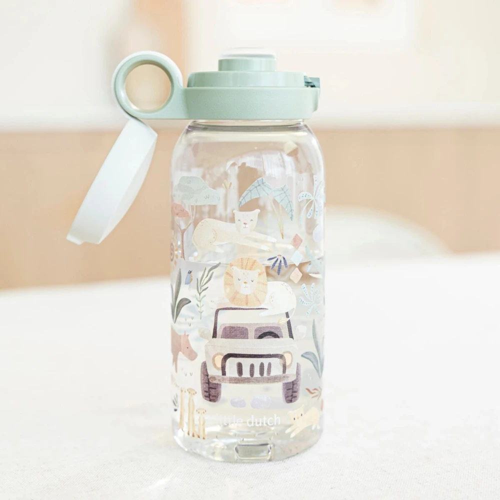 Little Dutch Drinking Bottle with Flip Cap ´Safari Friends´ 600 ml