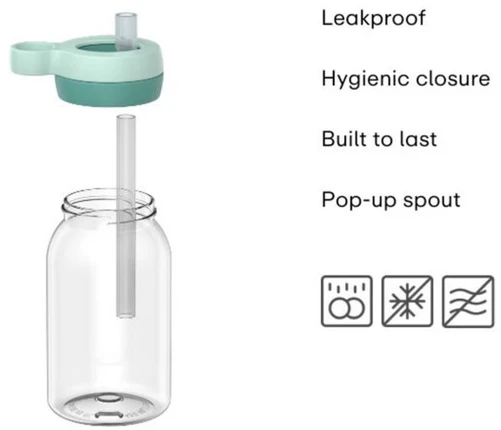 Gertuvė U-grow buteliukas su šiaudeliu CAMPUS 450 ml MIŠKO DRAUGAI 107480065408