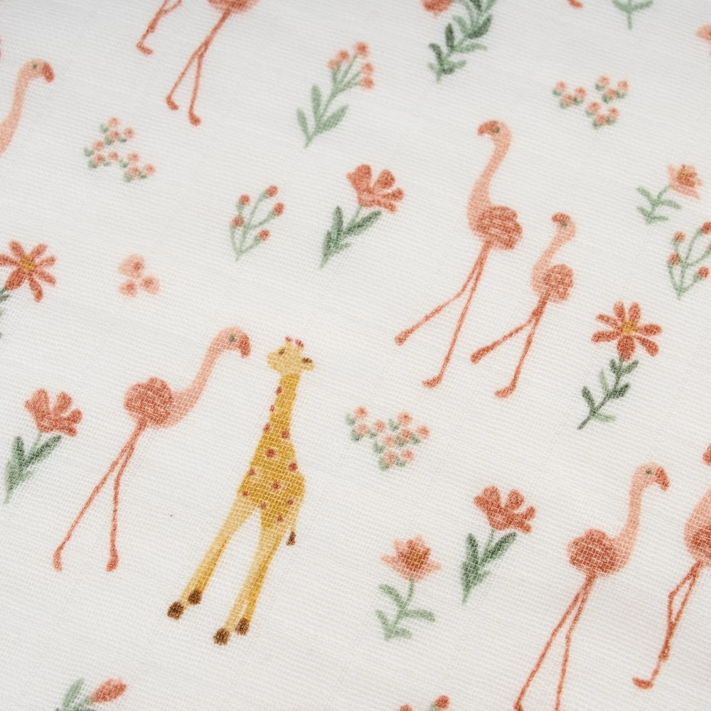 Little Dutch Fitted Cot Sheet `Blooming Safari´ 60 x 120 cm