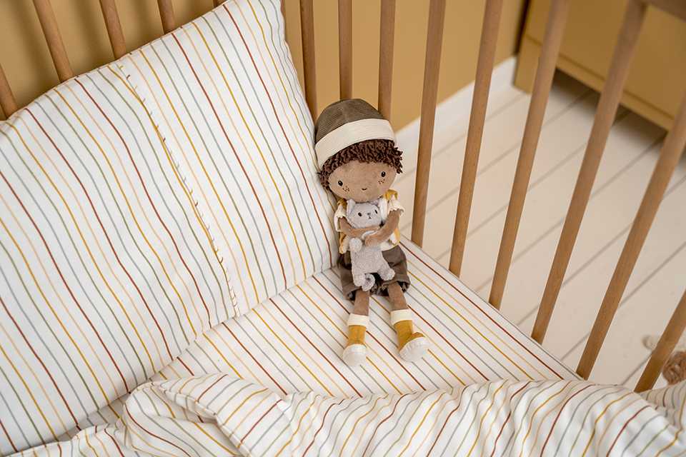 Little Dutch fitted cot sheet ´Vintage Sunny Stripes´ 60 x 120 cm
