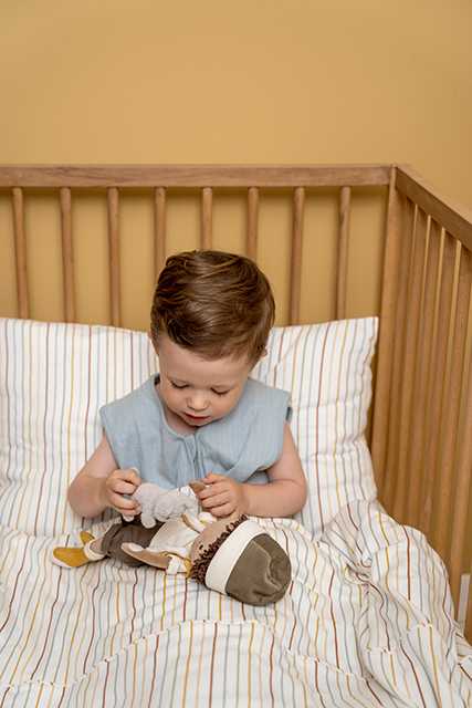 Little Dutch fitted cot sheet ´Vintage Sunny Stripes´ 60 x 120 cm