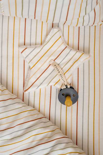 Little Dutch fitted cot sheet ´Vintage Sunny Stripes´ 60 x 120 cm
