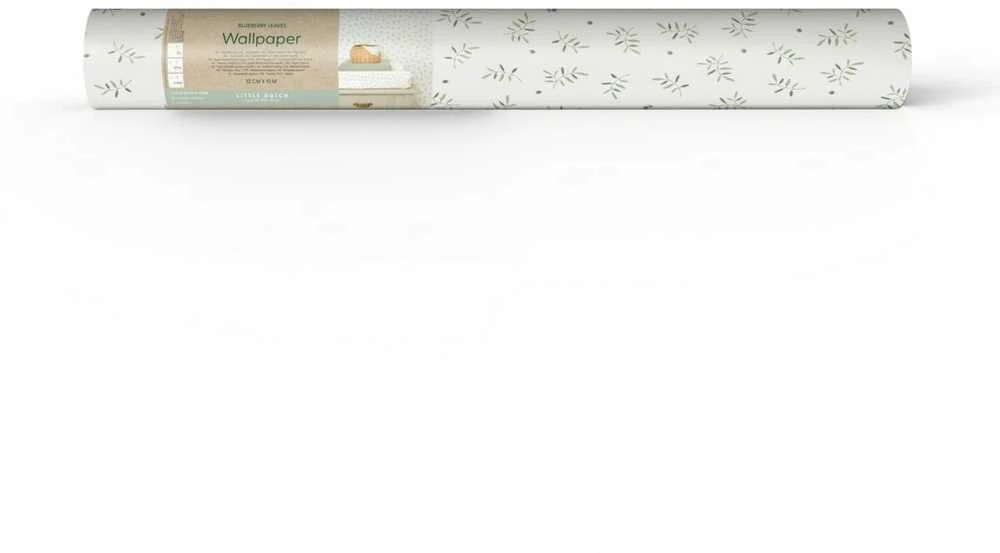 Little Dutch Fleece Wallpaper ´Blueberry Leaves´