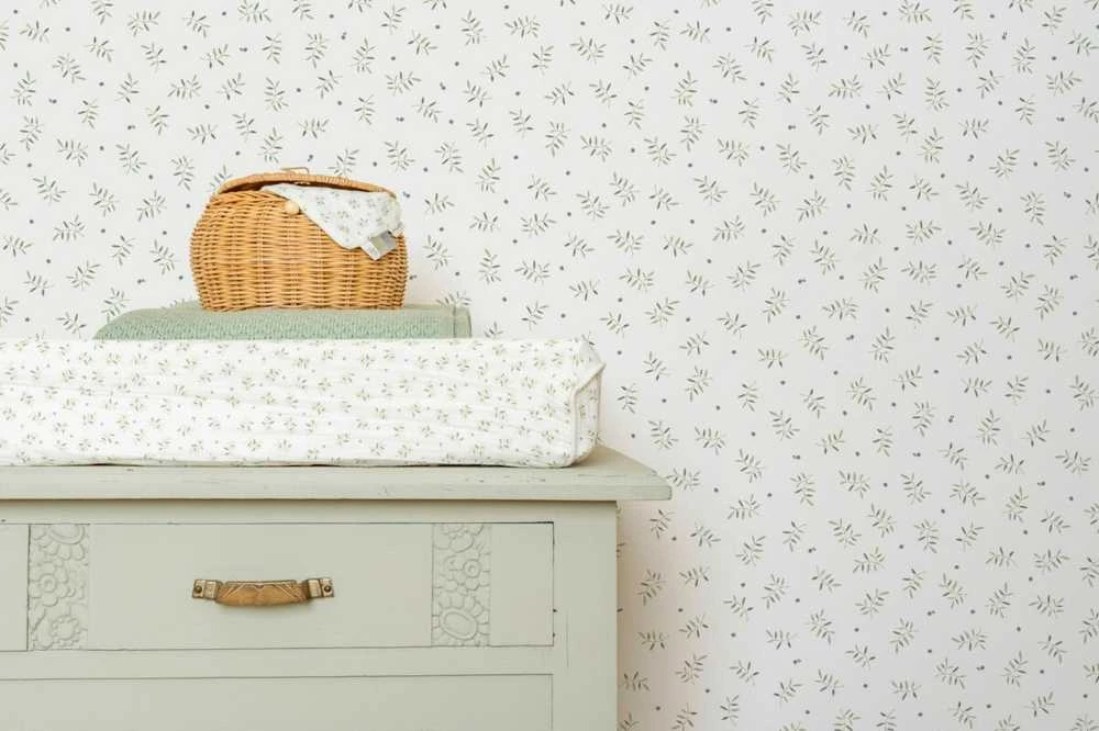 Little Dutch Fleece Wallpaper ´Blueberry Leaves´