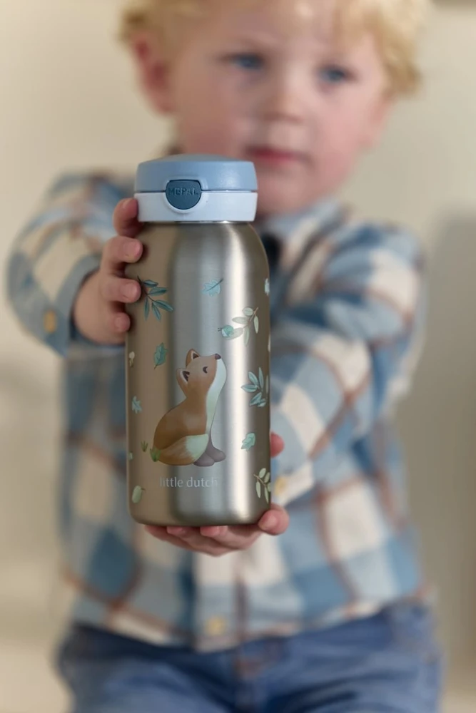Rosti Mepal Friends Little Dutch termo buteliukas su atlenkiamu dangteliu „Miško draugai“, 500 ml