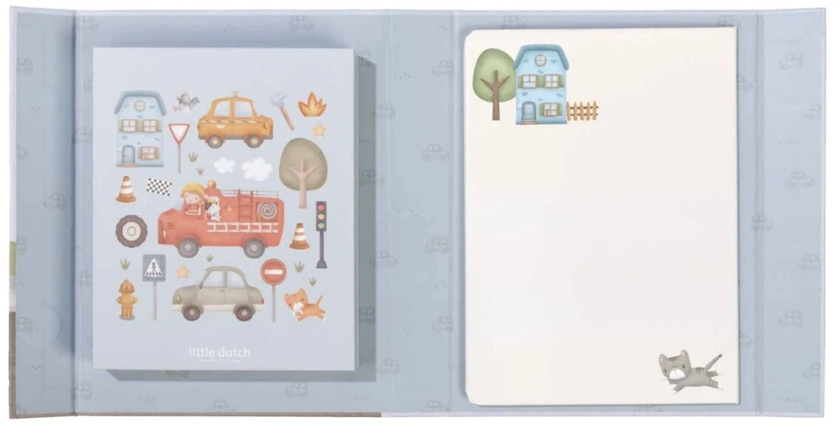 Little Dutch Magnet &amp; Draw Set ´Jim &amp; Vehicles´