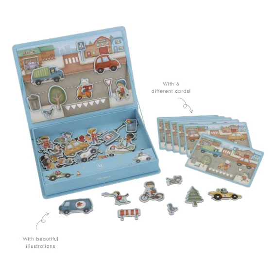 Little Dutch Magnetic Play Board ´Jim &amp; Vehicles´ FSC