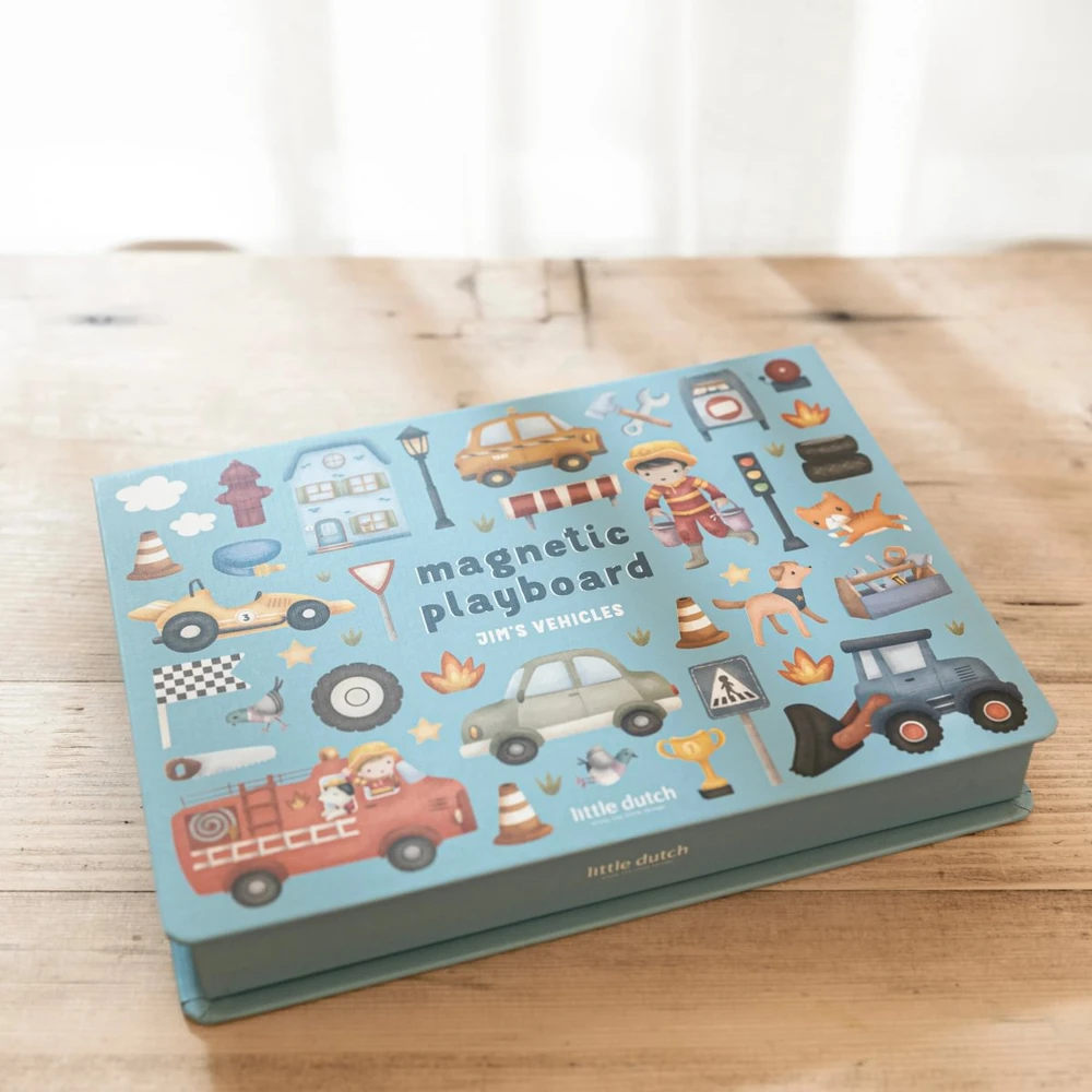 Little Dutch Magnetic Play Board ´Jim &amp; Vehicles´ FSC