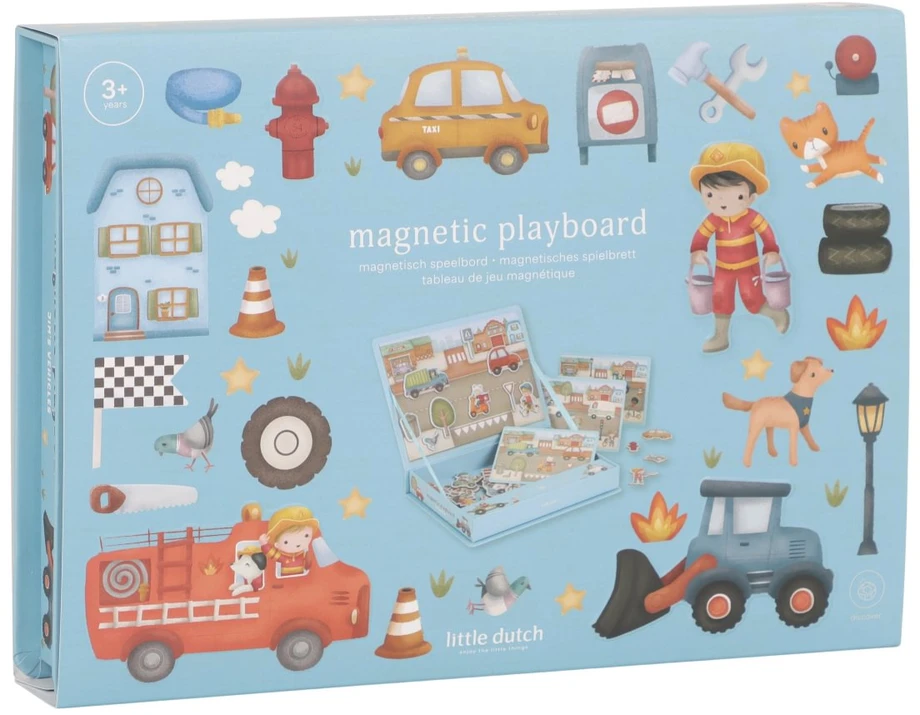 Little Dutch Magnetic Play Board ´Jim &amp; Vehicles´ FSC