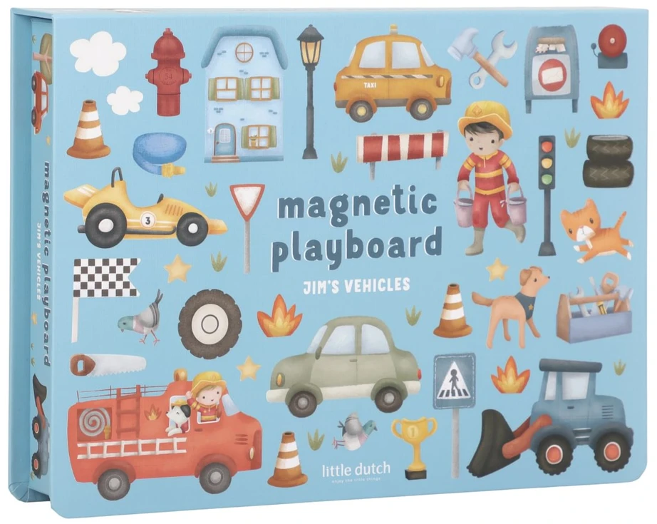 Little Dutch Magnetic Play Board ´Jim &amp; Vehicles´ FSC