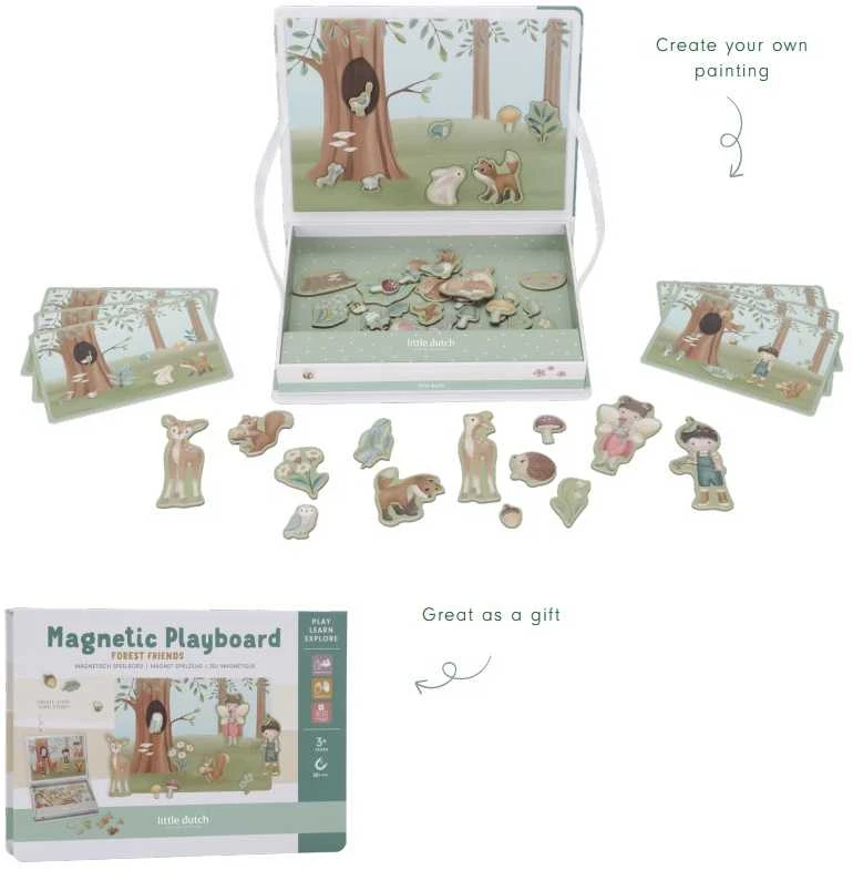 Dėlionė Little Dutch Magnetinė žaidimų lenta 'Forest Friends'
