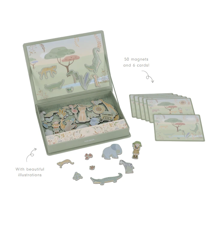 Little Dutch Magnetic Play Board ´Safari Friends´ FSC
