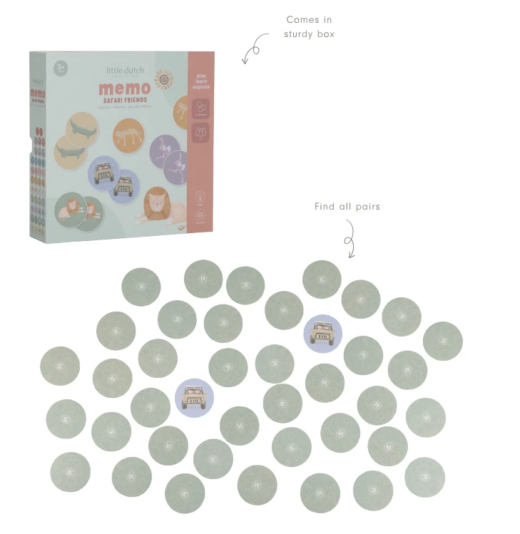 Little Dutch Memo Game ´Safari Friends´ FSC