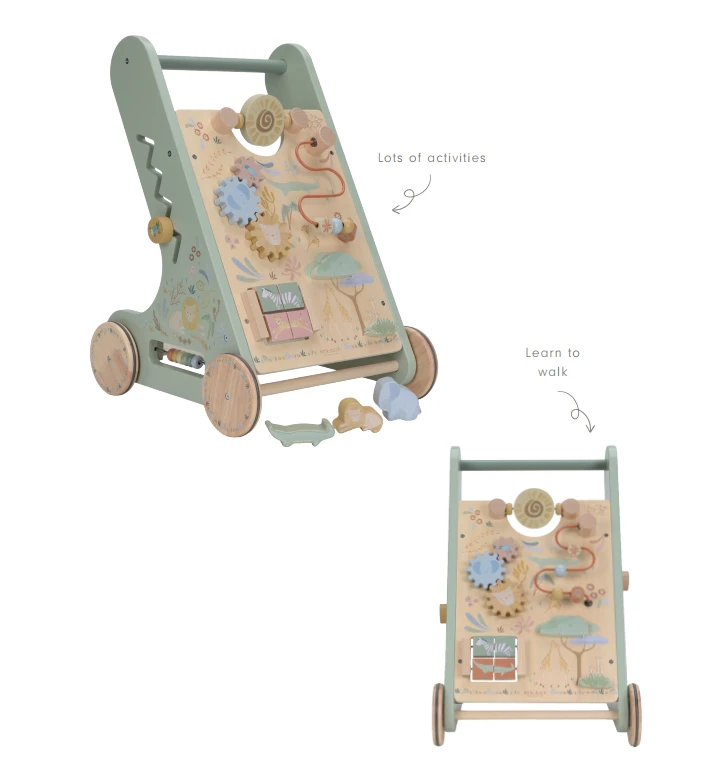 Little Dutch Multi-activity Baby Walker ´Safari Friends´ FSC wood