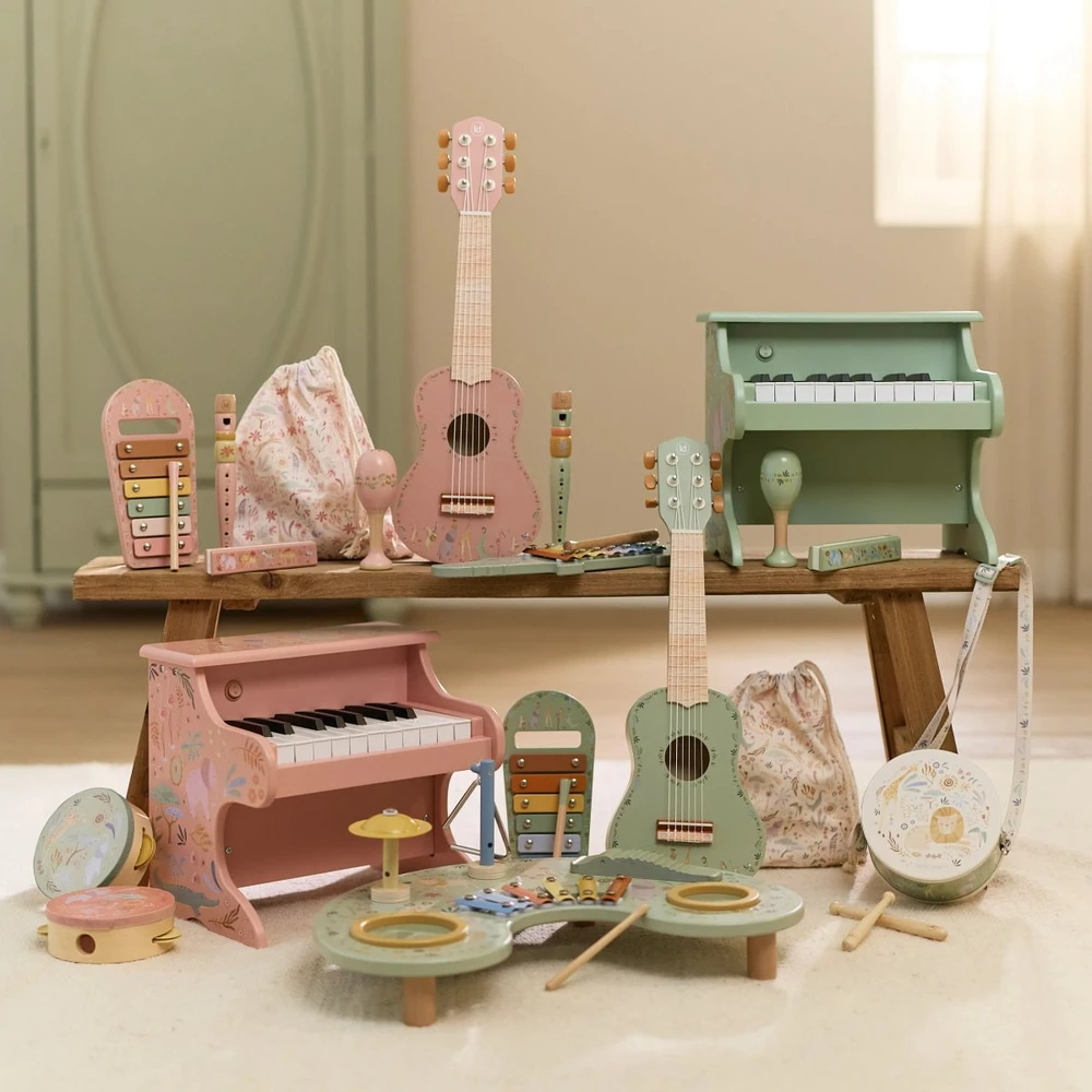 Little Dutch Music Instruments Set ´Safari Friends Rožinė´ FSC
