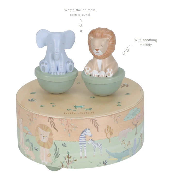 Little Dutch Wooden Music Box ´Safari Friends´ FSC