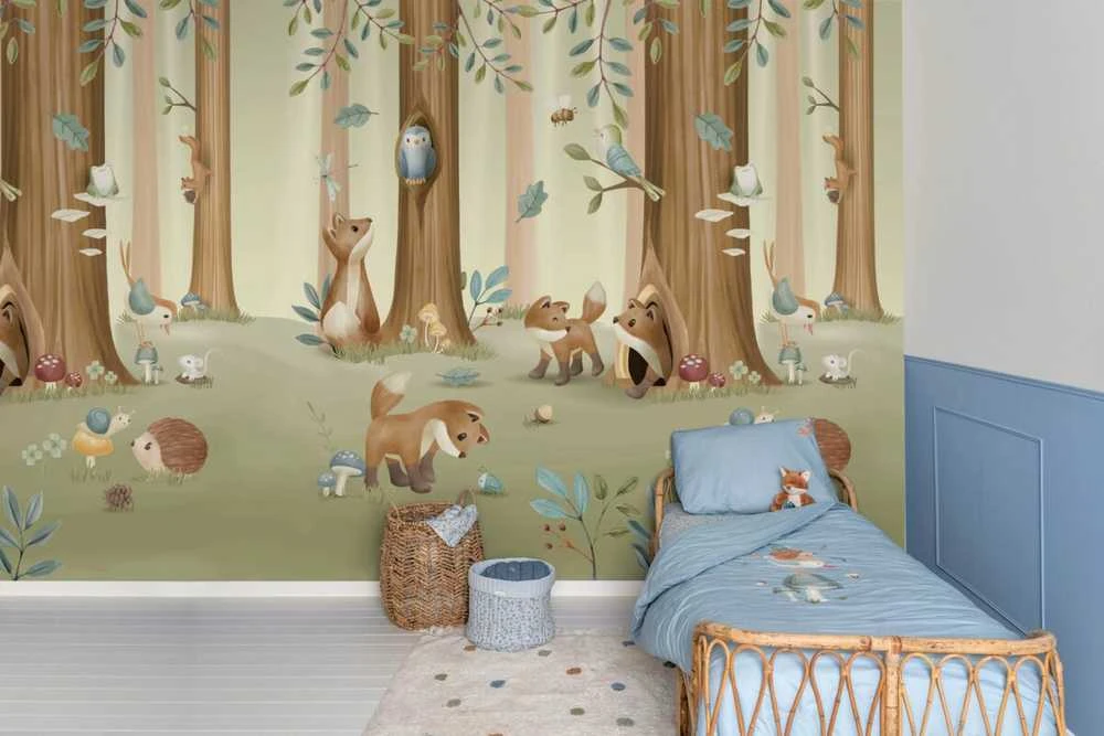 Little Dutch Photo Wallpaper fleece ´Forest Friends´ 300x280 cm