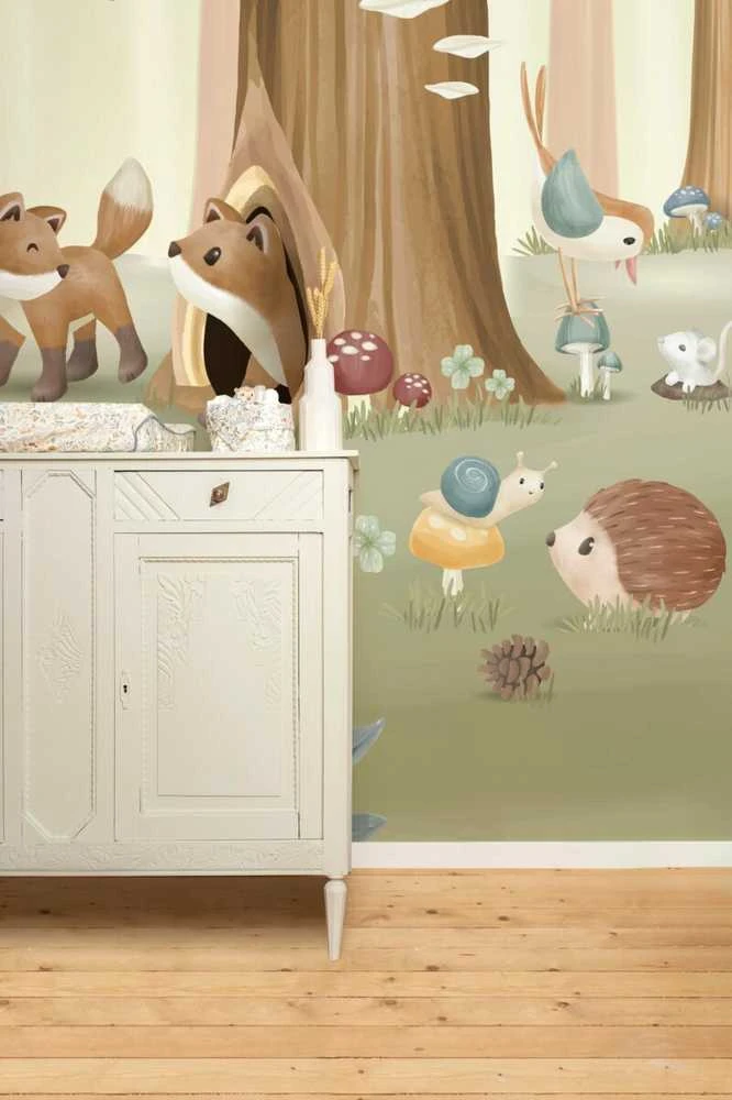 Little Dutch Photo Wallpaper fleece ´Forest Friends´ 300x280 cm