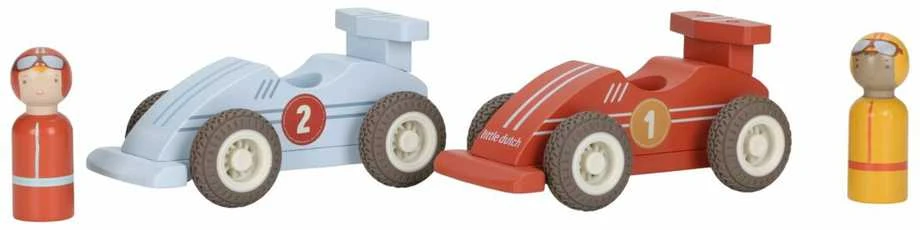 Mediniai lenktyniniai automobiliai Little Dutch 2vnt